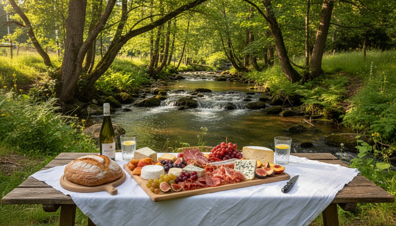 Picnic by the stream